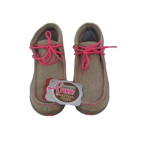 New, Twisted X Tough Enough to Wear Pink Driving Mocs 7.5M - Picture 2 of 6